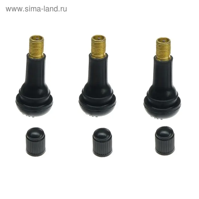 Вентиль для бескамерных шин, TR413, пластик, чёрный