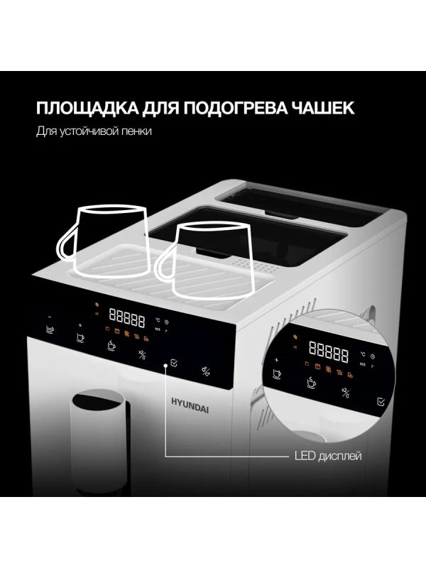 Кофемашина HAM-4400 1350Вт белый-черный