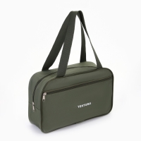 Сумка для обуви на молнии, TEXTURA, наружный карман, цвет хаки