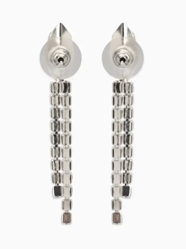 Набор 2 пред-а: серьги, колье "Вечерний шик" лепестки, цвет бело-тёмно-синий в серебре