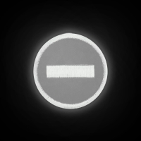 Светоотражающая термонаклейка &laquo;Въезд запрещён&raquo;, 5 &times; 5 см, цвет серый