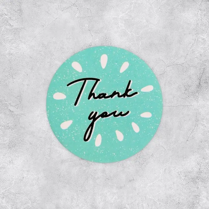 Наклейки для бизнеса и подарков Thank you, 4&times;4 см, 50 шт.
