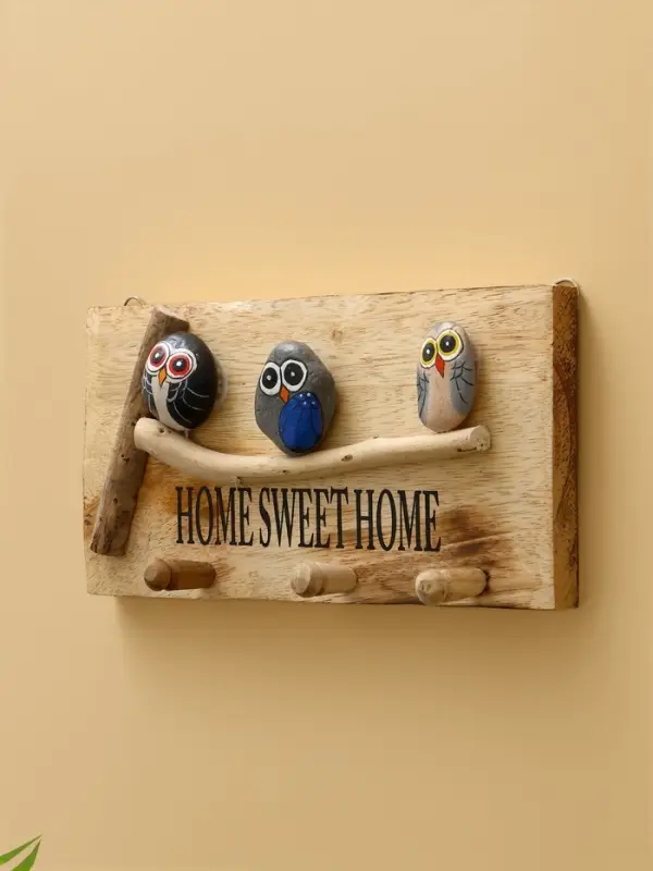 Вешалка "HOME SWEET HOME" дерево Албезия 30х6х15 см