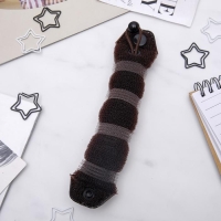 Валик с креплением и резинкой для создания пучка, 4&times;18 см, коричневый