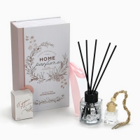 Диффузор ароматический палочки, ароматизатор для дома для дома 50 мл. и машины 10 мл. &laquo;Аромадиффузор: Be happy&raquo;, аромат лаванда.