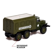 Грузовик металлический &laquo;УРАЛ &laquo;Армия&raquo;, инерция, масштаб 1:43, цвет зелёный