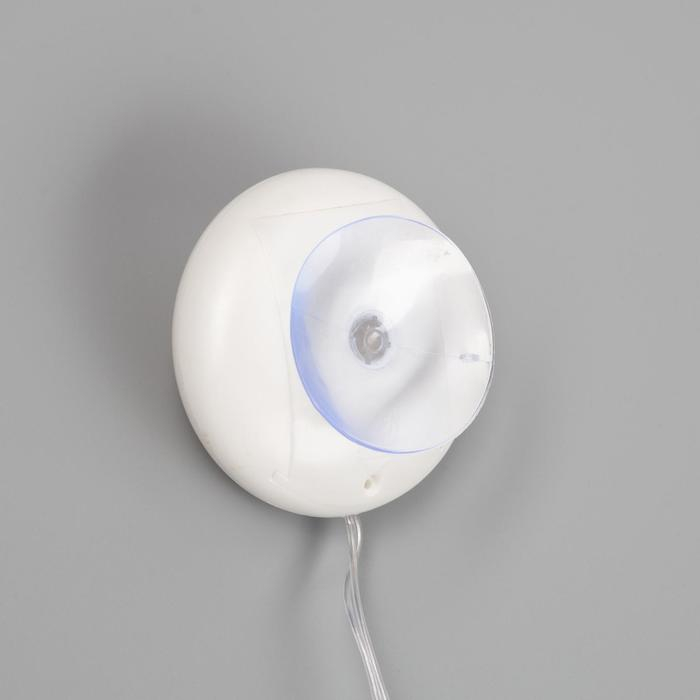 Светодиодная фигура на присоске &laquo;Снеговик&raquo; 22 &times; 44 см, пластик, батарейки АААх3 (не в комплекте), свечение тёплое белое