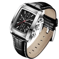 Часы наручные кварцевые мужские, d-4 см, календарь, водонепроницаемые, светящиеся, ремешок кожа, чер Часы наручные кварцевые мужские, d-4 см, календарь, водонепроницаемые, светящиеся, ремешок кожа, чер