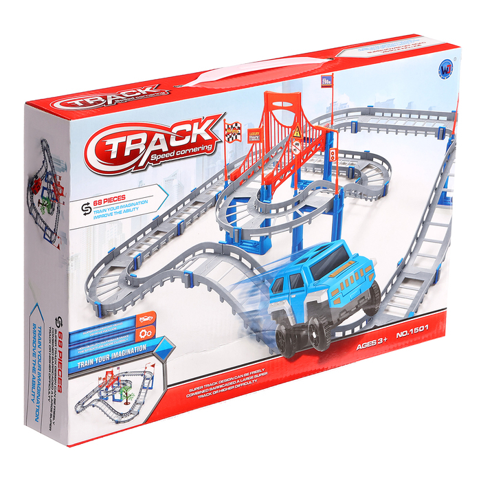 Детский автотрек &laquo;Крутой вираж&raquo;, работает от батареек