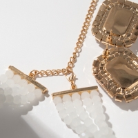 Набор 2 предмета; серьги, колье «Роскошь» крупный камень, цвет белый в золоте, 42 см Набор 2 предмета; серьги, колье «Роскошь» крупный камень, цвет белый в золоте, 42 см