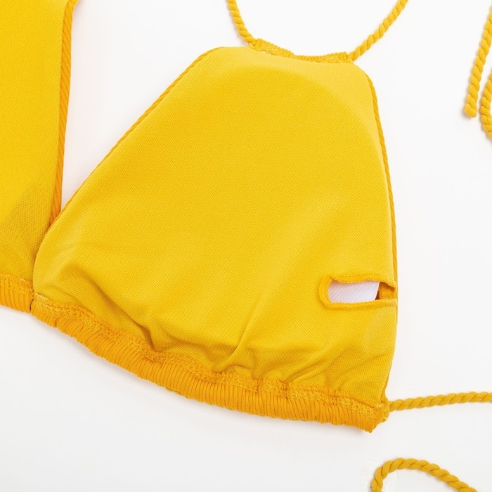 Купальник раздельный MINAKU с завязками, цвет горчичный, размер 48