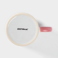 Кружка керамическая Доляна Twist, 350 мл, 12&times;8&times;9,5 см, цвет белый