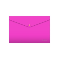 Папка-конверт на кнопке А4, 180 мкм, ErichKrause Soft Caribbean Sunset, непрозрачный, тиснение "софт-тач", микс