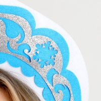 Новый год! Карнавальный кокошник &laquo;Снегурочка&raquo; из фетра