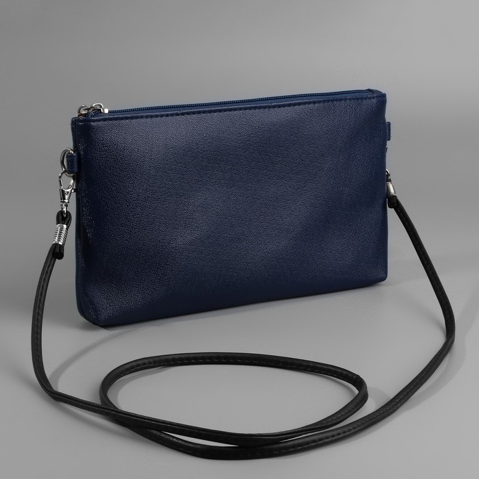 Ручка-шнурок для сумки, с карабинами, 120 &times; 0,6 см, цвет чёрный