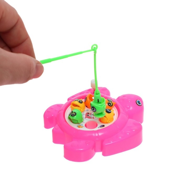 Рыбалка заводная «Черепашка», 6 рыбок, 1 удочка, МИКС Рыбалка заводная «Черепашка», 6 рыбок, 1 удочка, МИКС