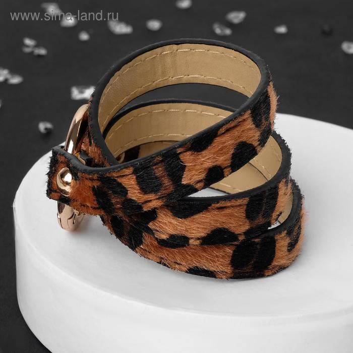 Браслет кожа &laquo;Сафари&raquo; леопард, цвет чёрно-коричневый, 51 см