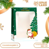 Пакет подарочный новогодний ламинированный, с окном "Новогодний", 35 х 25 х 18 см. Пакет подарочный новогодний ламинированный, с окном "Новогодний", 35 х 25 х 18 см.