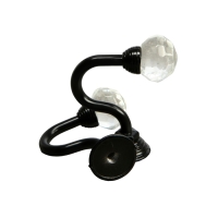 Крючок для штор KS007 CAPPIO, однорожковый, цвет черный, 2 шт Крючок для штор KS007 CAPPIO, однорожковый, цвет черный, 2 шт