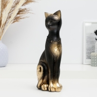 Фигура "Кот Фараон" черная в золоте, 28см Фигура "Кот Фараон" черная в золоте, 28см