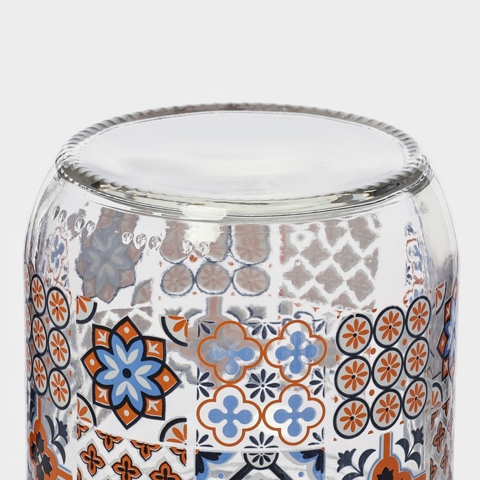 Банка стеклянная для сыпучих продуктов &laquo;Мозаика&raquo;, 425 мл