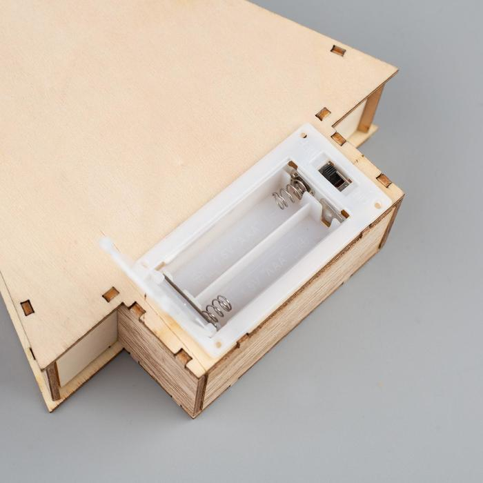 Светодиодная фигура &laquo;Ёлка со снеговиком&raquo; 14 &times; 22.5 &times; 4 см, дерево, батарейки АААх2 (не в комплекте), свечение тёплое белое