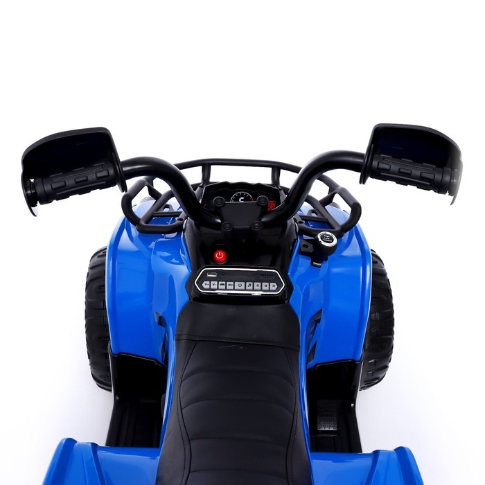 Электромобиль &laquo;Квадроцикл&raquo;, EVA колёса, кожаное сидение, цвет синий