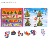 Книга картонная &laquo;Новогодние липучки&raquo;, 12 стр.