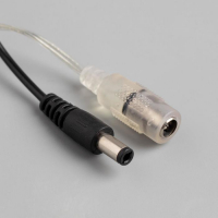 Гирлянда &laquo;Нить&raquo; 20 м роса, IP20, чёрная нить, 200 LED, свечение белое, 12 В