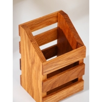 Подставка для столовых приборов Adelica, 9&times;8&times;14 см, дуб