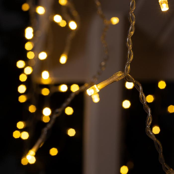 Гирлянда «Бахрома» 4 × 0.6 м, IP44, прозрачная нить, 180 LED, свечение тёплое белое, 8 режимов, 220 В Гирлянда «Бахрома» 4 × 0.6 м, IP44, прозрачная нить, 180 LED, свечение тёплое белое, 8 режимов, 220 В