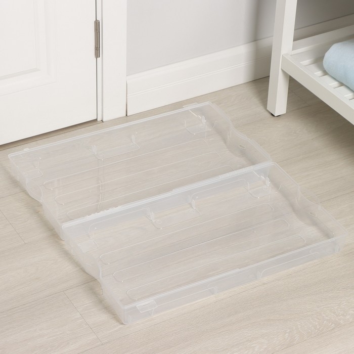 Короб для хранения обуви &laquo;Реноме&raquo;, 61&times;34&times;13 см, цвет прозрачный