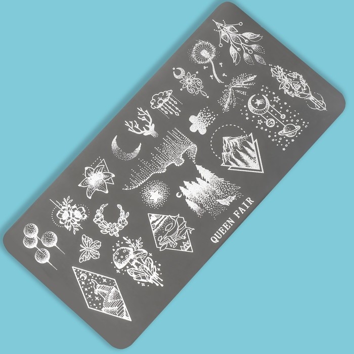 Диск для стемпинга металлический &laquo;Эскизы&raquo;, 12 &times; 6 см