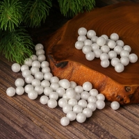 Фигурка для поделок и декора &laquo;Шар&raquo;, набор 80 шт., размер 1 шт. 0,4 - 0.7 см, цвет белый