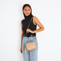 Сумка кросс-боди на молнии, цвет бежевый Сумка кросс-боди на молнии, цвет бежевый