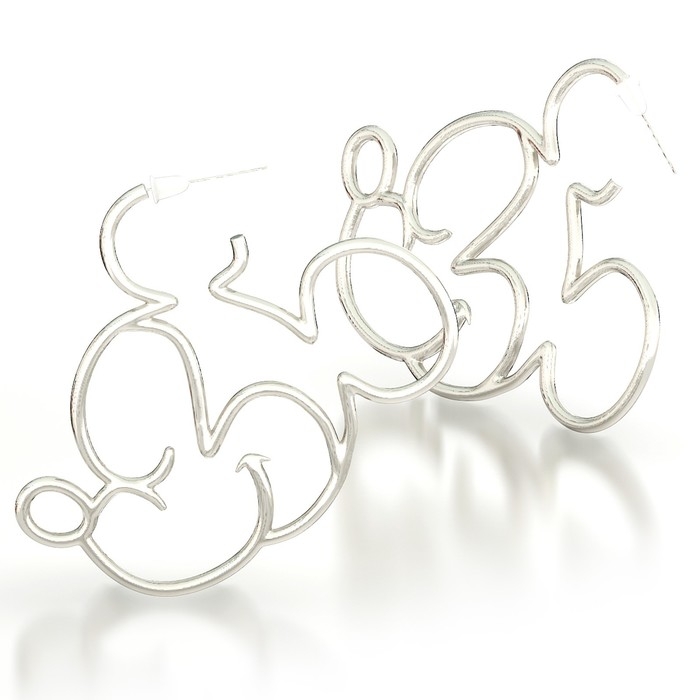 Серьги из металла, 3 пары, бижутерия, Минни Маус