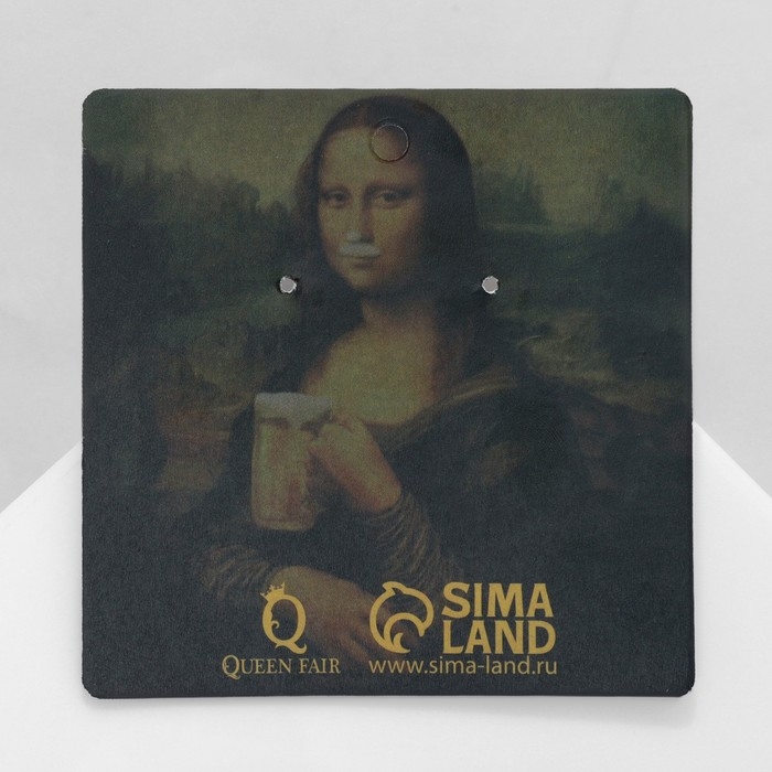 Серьги акрил &laquo;Пивко&raquo;, цвет жёлто-белый