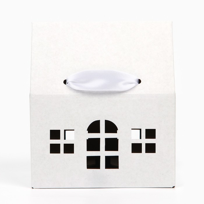 Коробка складная &laquo;Домик, белый &raquo;, 15 х 18 х 10 см