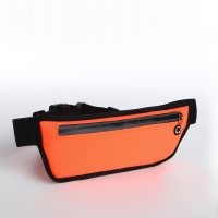 Сумка поясная на молнии, светоотражающие элементы, цвет оранжевый Сумка поясная на молнии, светоотражающие элементы, цвет оранжевый