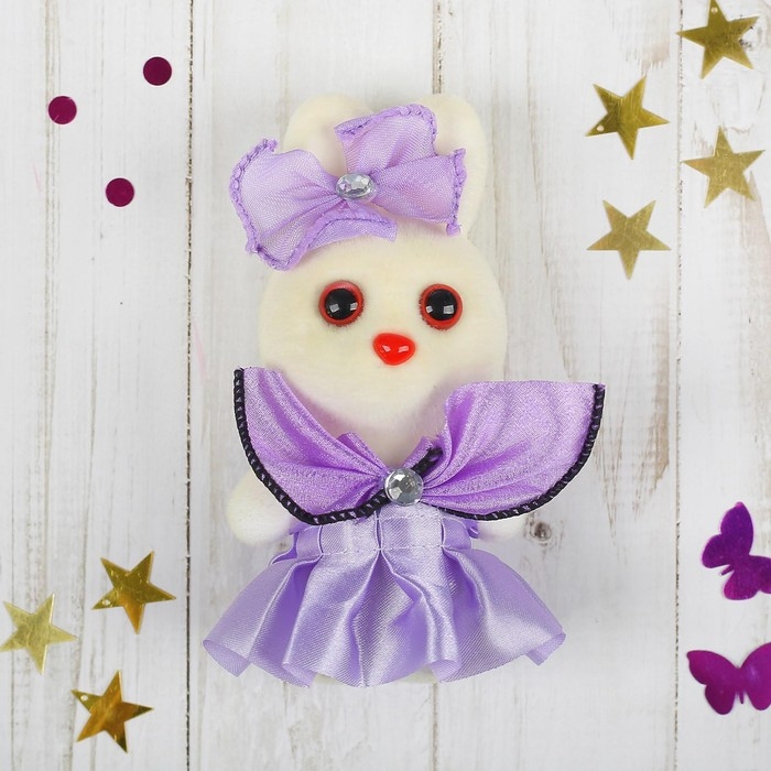 Игрушка из пенопласта &laquo;Зайка с цветочком&raquo;, большие глазки, цвета МИКС