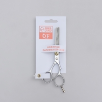 Ножницы филировочные с упором, лезвие &mdash; 6,5 см, цвет серебристый