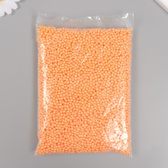 Набор бусин Набор бусин "Жемчуг" d 4 мм, 250 гр, коралловый