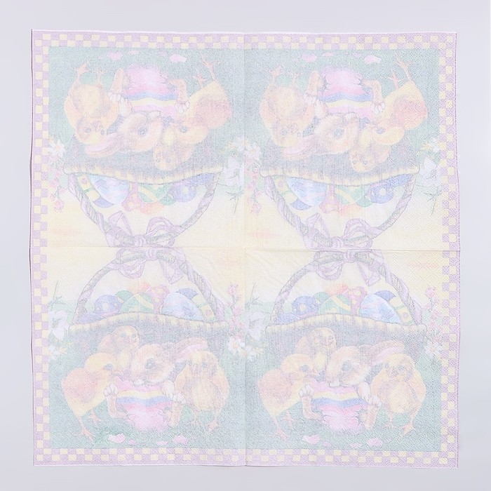 Салфетки бумажные &laquo;Пасхальная корзина&raquo; 33х33 см, набор 20 шт