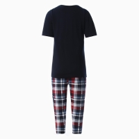 Комплект женский домашний (футболка/бриджи), цвет тёмно-синий, размер 44 Комплект женский домашний (футболка/бриджи), цвет тёмно-синий, размер 44