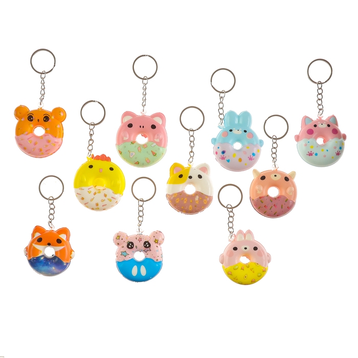 Мялка-сквиш &laquo;Зверята&raquo;, на брелоке, цвет МИКС