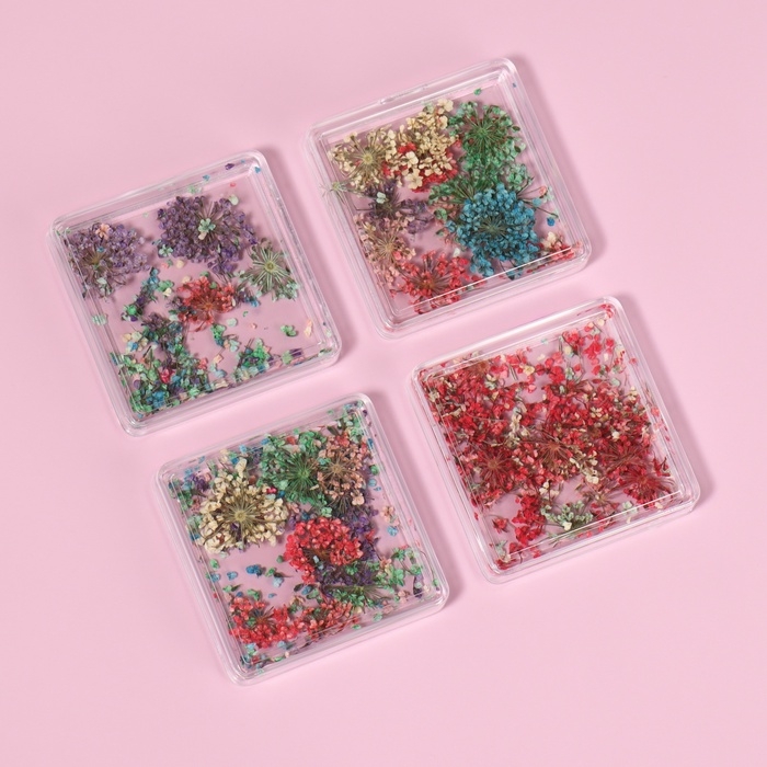 Сухоцветы для декора ногтей, в футляре, вид МИКС Сухоцветы для декора ногтей, в футляре, вид МИКС