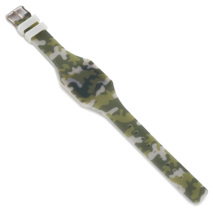 Часы наручные электронные, детские, Часы наручные электронные, детские, "Камуфляж", ремешок l-22.5 см
