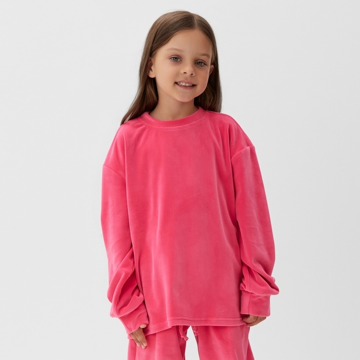 Костюм детский (свитшот, брюки) KAFTAN Plushy р.34 (122-128), фуксия Костюм детский (свитшот, брюки) KAFTAN Plushy р.34 (122-128), фуксия