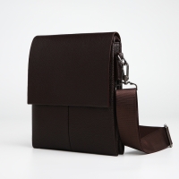 Сумка мужская через плечо TEXTURA, наружный карман, цвет коричневый Сумка мужская через плечо TEXTURA, наружный карман, цвет коричневый