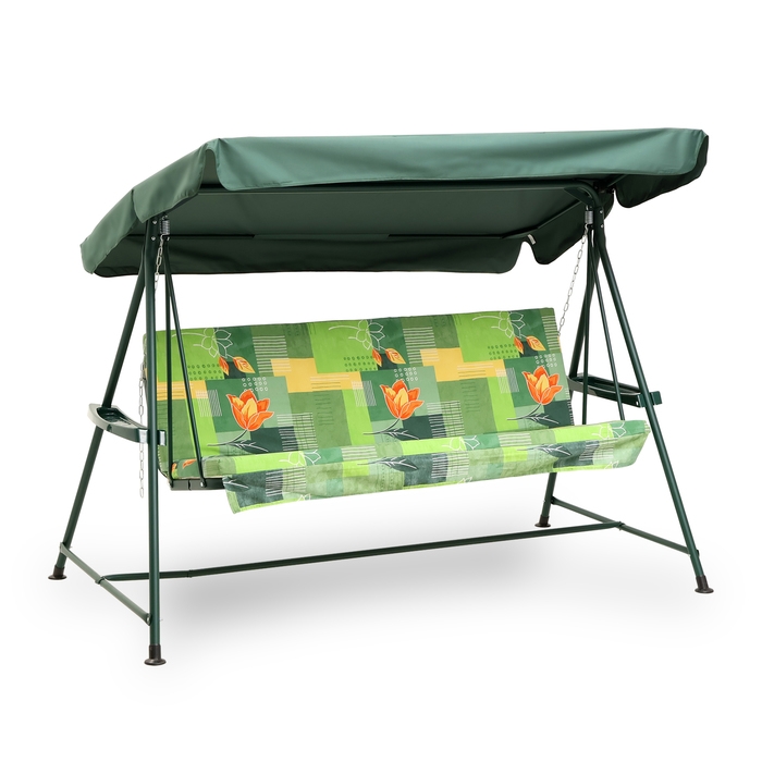 Садовые качели Садовые качели "Касабланка" зеленые, макс. нагрузка 250 кг, 150 х 220 х 120 см